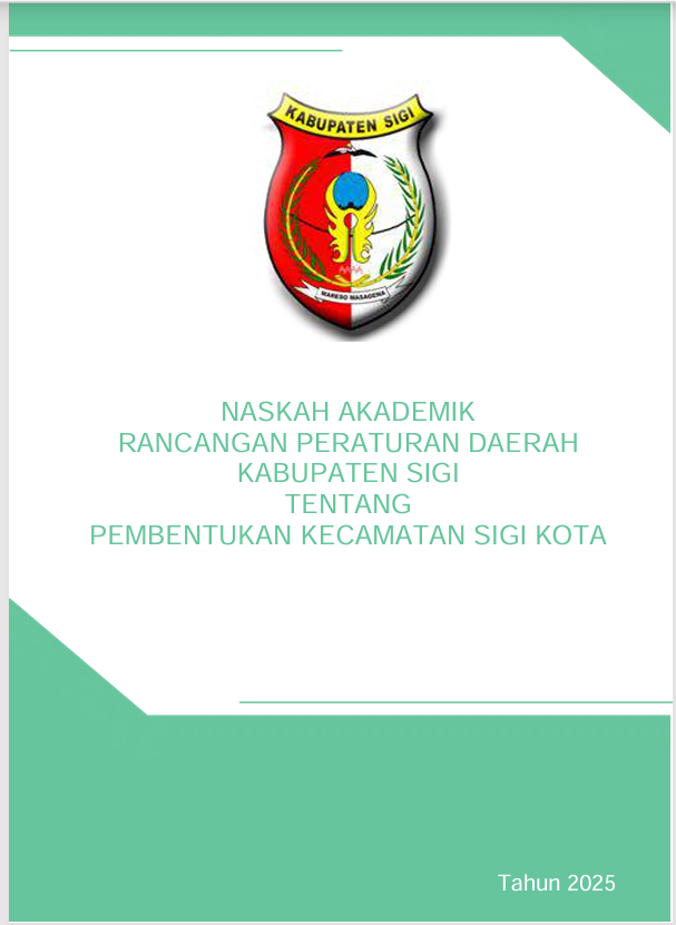 Naskah akademik rancangan peraturan daerah kabupaten sigi tentang pembentukan kecamatan sigi kota